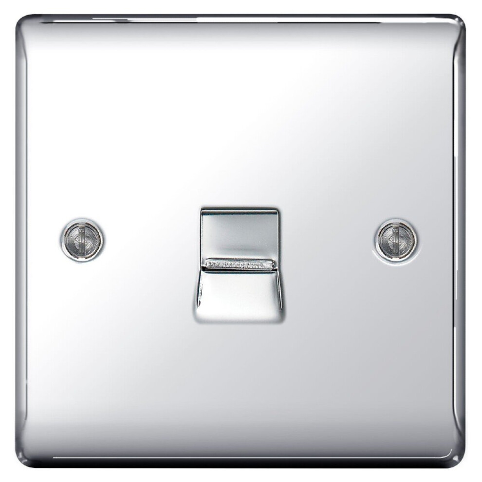 Bg Nexus Npcbts1 Telephone Socket Secondary 1 Gang (Polished Chrome) 5050765020190