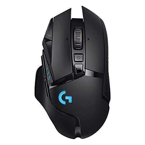 Logitech Logitech G502 LIGHTSPEED Wireless Gaming Mouse, HERO 25K Sensor, 25,600 DPI, RGB, Adjustable Weights, 11 Programmable Buttons, Long Battery
