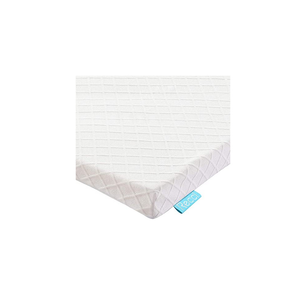 Recci Memory Foam Mattress Topper Double Bed - Double Memory Foam Mattress Topper for Back Pain with Removable & Washable Bamboo Viscose Zip