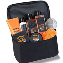 Coffrets Cadeaux pour Hommes Ensemble de Bain et Corps Senteur Agrumes avec Lotion, Gel Douche, Bain Moussant, Gant de Bain