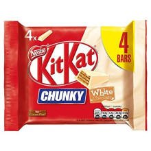 Kitkat Chunky White Chocolate Bar, 160 g, Pack of 4