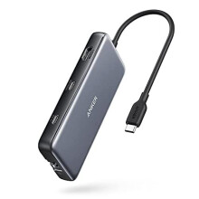 Anker USB C Hub, PowerExpand 8-in-1 USB C Adapter, with 100W Power Delivery, 4K 60Hz HDMI Port, 10Gbps USB C and 2 USB A Data Ports, Ethernet Por