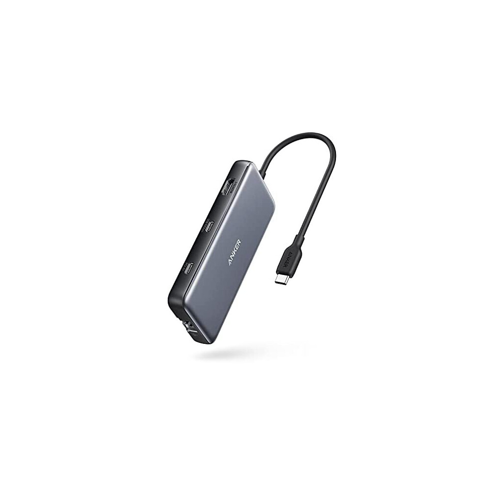 Anker Usb C Hub, Powerexpand 8-In-1 Usb C Adapter, With 100W Power Delivery, 4K 60Hz Hdmi Port, 10Gbps Usb C And 2 Usb A Data Ports, Ethernet Por