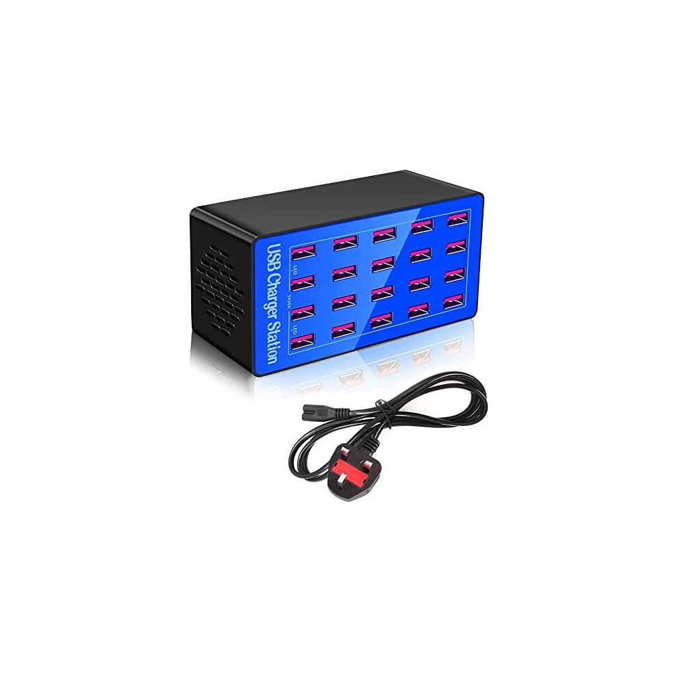 Balabaxer Usb Charger Station, 20 Ports 100W/20A Desktop Usb Charging Station For Multiple Devices,Multi Ports Usb Charger Charging For Apple Dev 788479293597