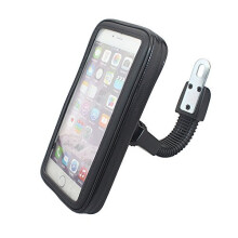 Cheeroyal Universal Water-Resistant Motorcycle Phone Case with Rear-View Mirror Mount, Fits 5.3–6.2in, 360 Rotation, Touch Window, Shockproof