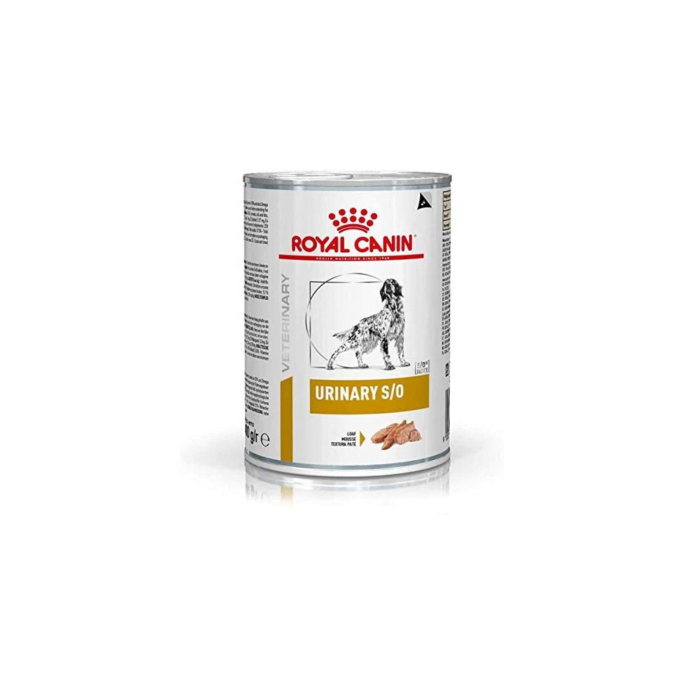 Royal Canin Urinary S/O Veterinary Health Nutrition Dog Food 12 X 410G Wet Loaf In Can