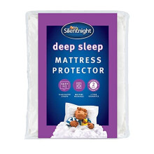 Silentnight Deep Sleep Mattress Protector with Straps Deep Fitted Soft Quilted Mattress Pad Cover Machine Washable Hypoallergenic Bed Protector
