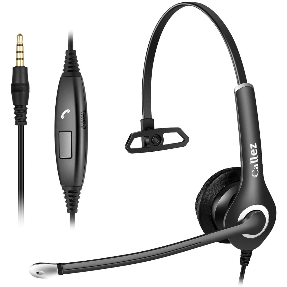 3.5mm Computer Headset for Mobile Phone Laptop PC Tablet, Cell Phone Headphone with Microphone for iPhone Samsung Skype Webinar Business Office Call-image-OPC-P8VVQDN-NEW