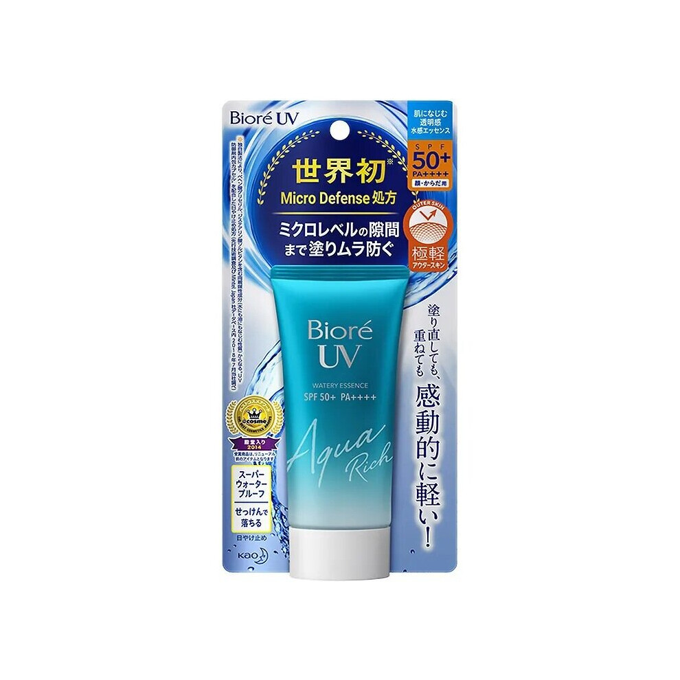 Biore Kao UV Sunscreen Aqua Rich Watery Essence SPF50+ PA++++