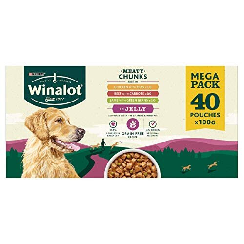 Purina Winalot Hundefutter, gemischt in Gelee, 40 x 100g 1