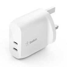 Belkin 40W USB Type C PD Wall Charger (Dual USB-C Ports for 20W Per Port Fast Power Delivery Enabled Charging for iPhone 13, 13 Pro, 13 Pro Max,