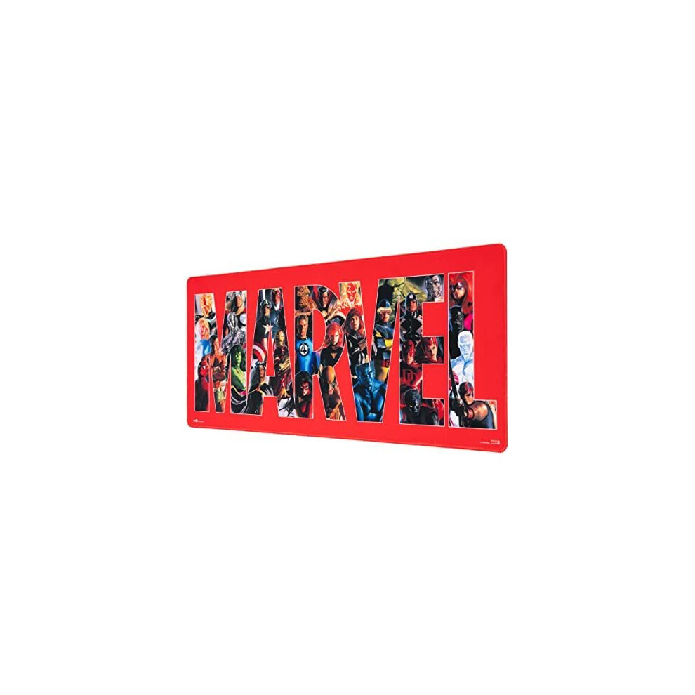 Official Marvel Avengers Xxl Mouse Mat - Desk Pad - 31.5" X 13.78" Non-Slip Rubber Base Mouse Pad, Gaming Mouse Pad, Keyboard Mouse Mat 8435497262228