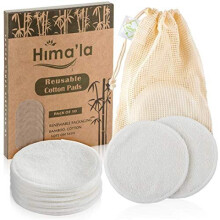 Himala Reusable Cotton Pads (10 Pack)  Washable Bamboo Reusable makeup Remover Pads with Laundry Bag  Soft and Gentle Face Pads For All Skin Ty
