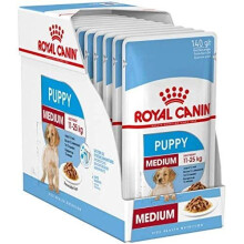 Royal Canin Medium Puppy Junior Wet Dog Food 40 Packs Of 140g Each For Puppies And Young Dogs Of Medium Breeds 11-25kg Up To The Age Of 12 Months