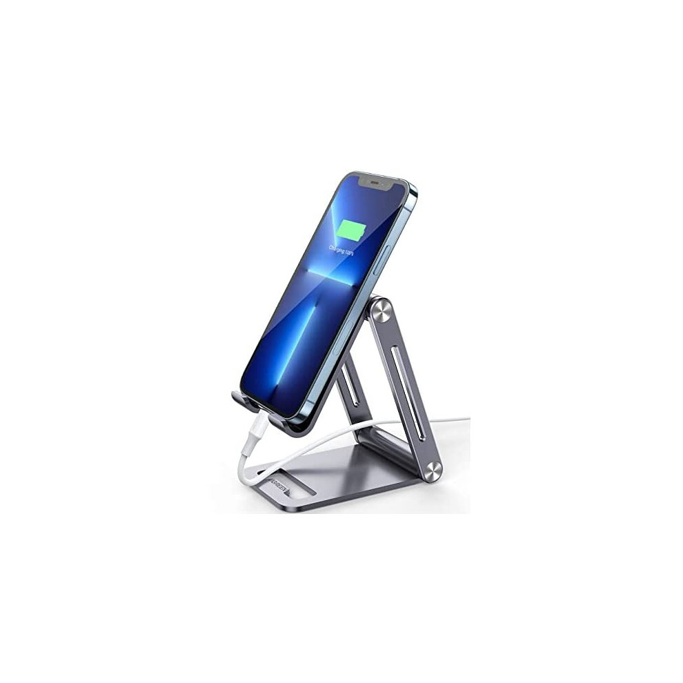 UGREEN Mobile Phone Stand Holder Desk Phone Dock Aluminum Portable Foldable Mount Video Call Compatible with iPhone 13 Pro Max 12 XS XR 8 SE Gala