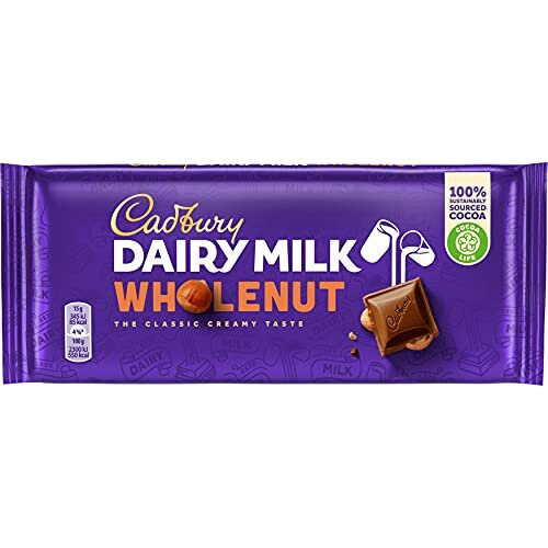 Cadbury Cadbury Dairy Milk Whole Nut Chocolate Bar, 120g