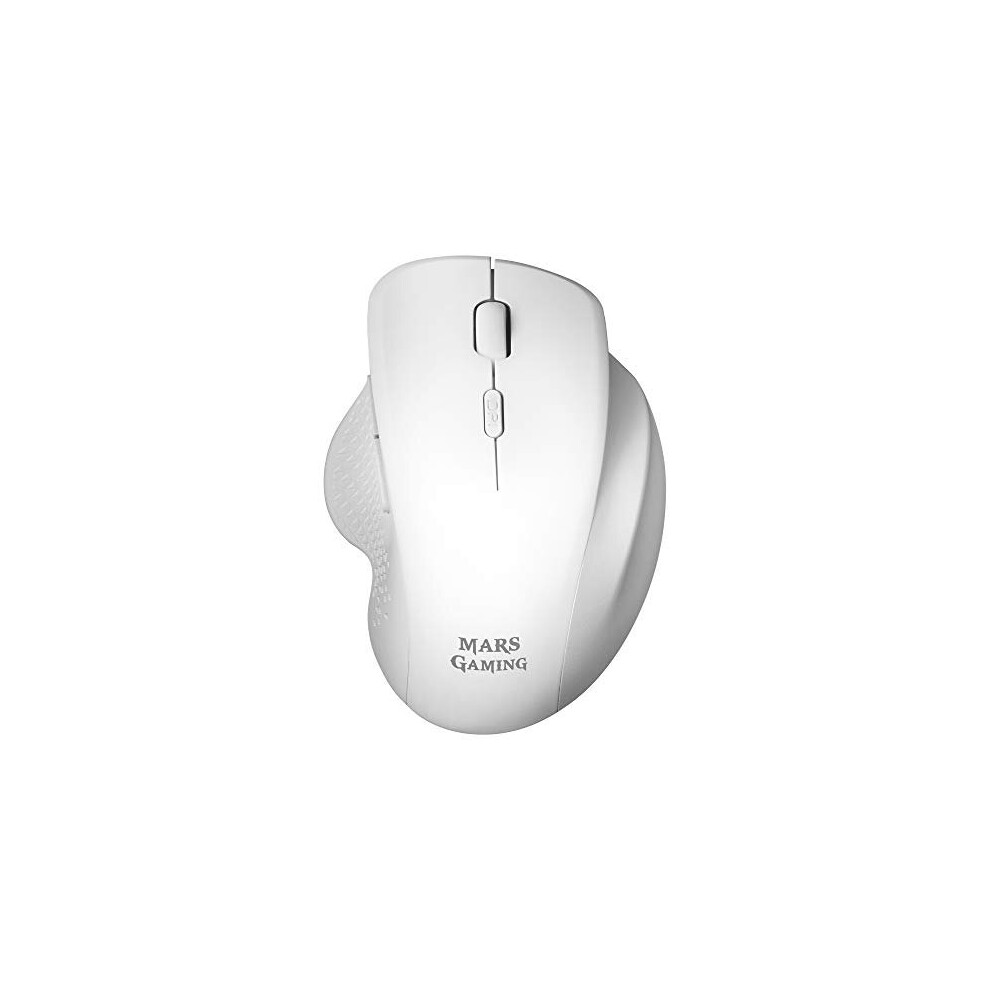 Marsgaming Mars Gaming Mmwergow Wireless Ergonomic Mouse For Ps4/Ps5/Xbox/Pc/Mac - White