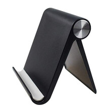 Mobile Phone Holder, Desktop Mobile Stand and Tablet Stand Holder with Adjustable Angle (Black) by GORWRICH
