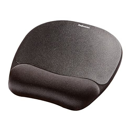 Fellowes Fellowes Memory Foam Mouse Mat with Wrist Support - Ergonomic Mouse Pad for Computer Laptop - Black