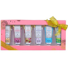 Hand Cream Set - Spa Luxetique Hand Cream Gift Set - 6x30ml Shea Butter Hand Moisturiser, Mini Hand Cream for Very Dry Hands with Vitamin E, Natu