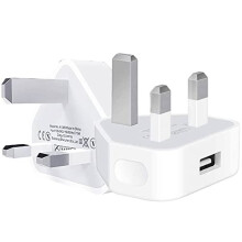 USB Charger Plug for iPhone, 2 Pack USB Plug Rapid Wall Charger Travel Plug, USB UK Mains Power Adapter for iPhone 13/12/11/XS/XR/XS/8/7/6/5 iPad