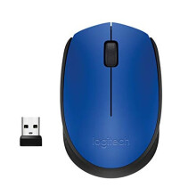 Logitech M171 Wireless Mouse, 2.4 GHz with USB Mini Receiver, Optical Tracking, 12-Months Battery Life, Ambidextrous PC / Mac / Laptop - Blue