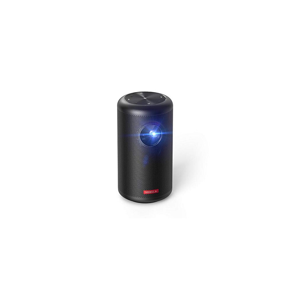 NEBULA Capsule II Smart Mini Projector, by Anker, Palm-Sized 200 ANSI Lumen 720p HD Portable Projector with Wi-Fi, DLP, 8W Speaker, 100 Inch Pict