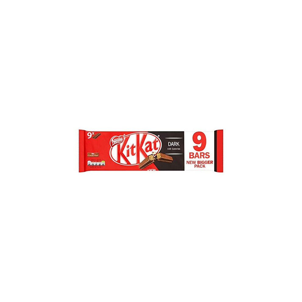 Kit Kat Dark Chocolate Biscuit Bar, 9 x 20.7g