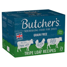 Butcher's Tripe Loaf Recipes Dog Food Tins, 24 x 400g