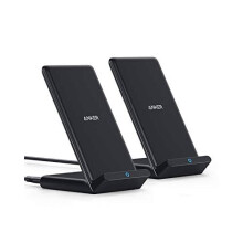 Anker Wireless Charger, 2-Pack PowerWave Stand Upgraded, Qi-Certified, Fast Charging iPhone 12, 12 Mini, 12 Pro Max, SE, 11, 11 Pro, 11 Pro Max,
