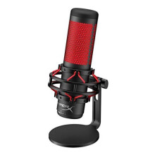 HyperX HX-MICQC-BK QuadCast  Standalone Microphone for streamers, content creators and gamers PC, PS4, and Mac, Black, One Size