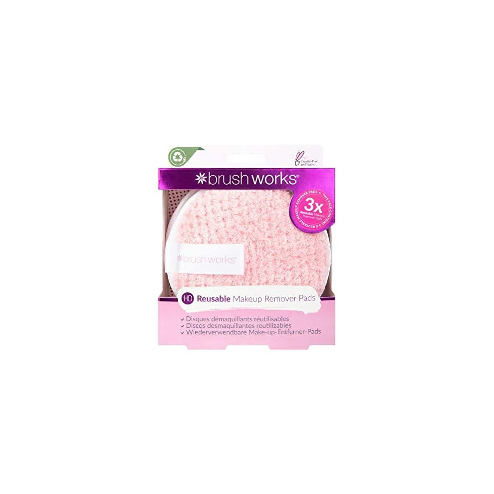 Brushworks Hd Reusable Makeup Remover Pads (Pack Of 3)