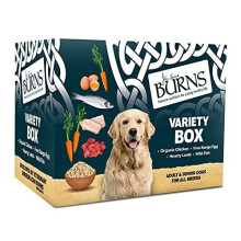 Burns Pet Natural Nutrition Adult & Senior Wet Dog Food Variety Box Chicken, Egg, Lamb & Fish 6 x 395gm