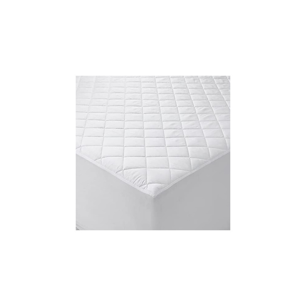 CAROLINE SHATUIK Quilted King Size mattress Protector Pad 40CM Extra Deep Anti Allergy Microfiber Fitted mattress topper Cover (152 x 200 Cm)