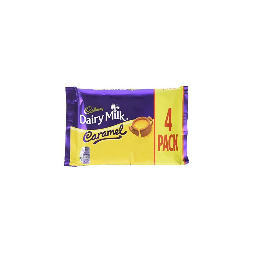 Cadbury Dairy Milk Caramel Chocolate Bar, 4 X 37 G