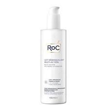RoC - 3 In 1 Milk Make-Up Remover - Cleanses, Tones & Moisturises - Removes Waterproof Make-up - All Skin Types - 400 ml