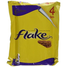 Cadbury Flake Chocolate Bars, Pack of 4 Bars, 102g