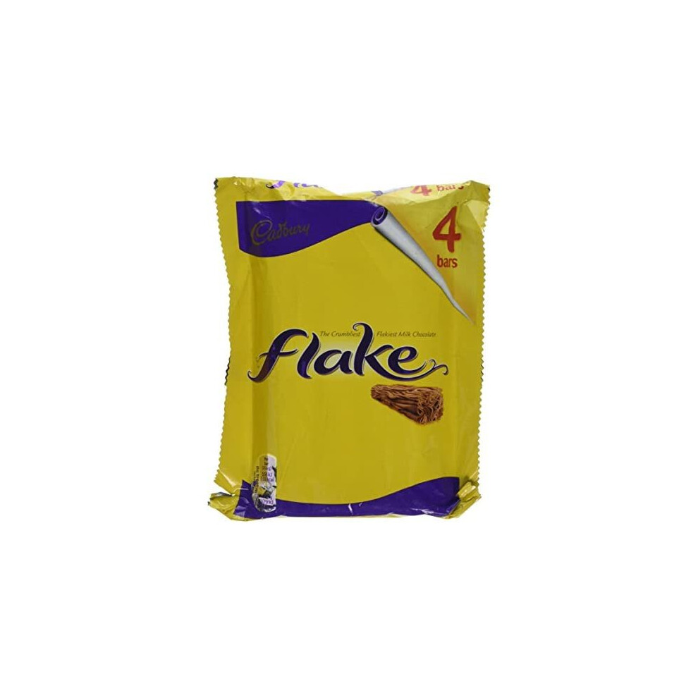 Cadbury Flake Chocolate Bars, Pack of 4 Bars, 102g