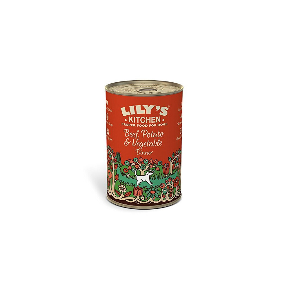 Lily's Kitchen Beef, Potato & Vegetable Dinner 400G - Premium Complete Meal For Dogs