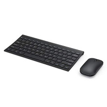 Small Wireless Keyboard and Mouse Set, seenda Ultra Compact Rechargeable USB Keyboard and Mouse Combo with Portable Size Low Profile Silent