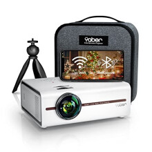 YABER V5 Mini Projector, 5G WiFi Bluetooth Projector 1080P Full HD Supported , 7000L Lumen Portable Projector with Synchronize Screen&Zoom for TV