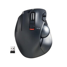 ELECOM Left-Handed 2.4GHz Wireless Thumb-operated Trackball Mouse, 6-Button Function with Smooth Tracking, Precision Optical Gaming Sensor (M-XT4