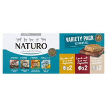 Naturo Adult Dog Food, Variety Pack, 6 x 400g