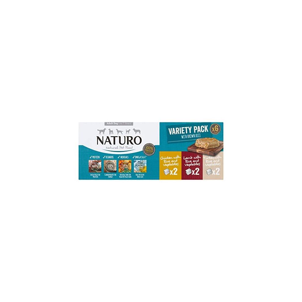 Naturo Adult Dog Food Brown Rice Variety Pack 400g 6 Pack - Image 4
