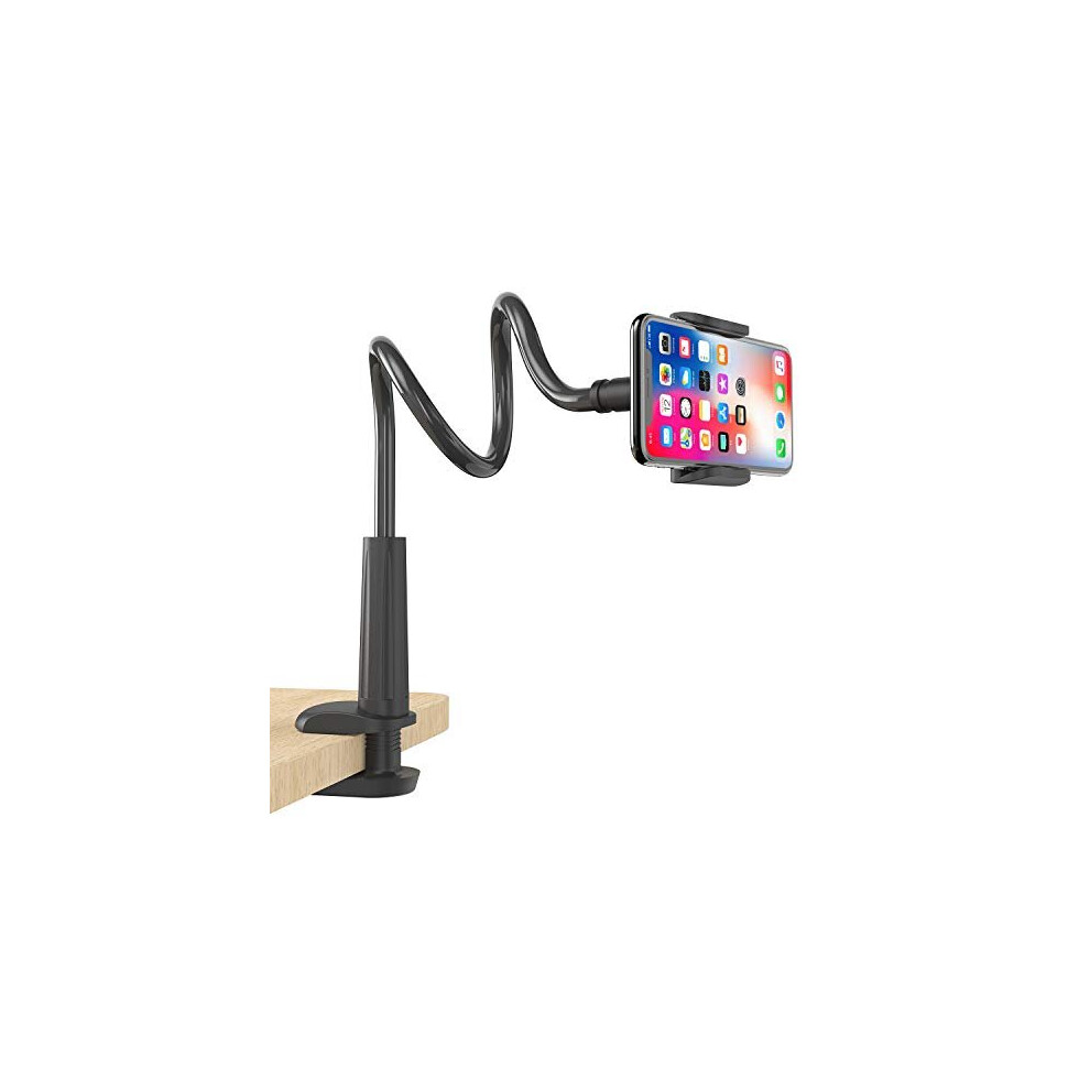 Gooseneck Phone Holder, Flexible Cell Phone Holder For Bed Lazy Arm Mount 360 Adjustable Phone Stand Clamp Bracket For Iphone Samsung, 4-6.5" Dev 5712447454852