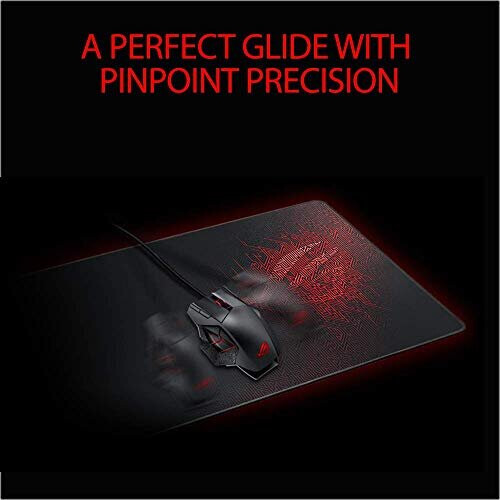 ASUS ASUS ROG Sheath Extended Soft Cloth Gaming Mouse Pad with Smooth Gliding Surface and Non-Slip Base - Black/Red 2