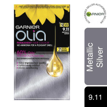 Garnier Olia Bold 9.11 Metallic Silver No Ammonia Permanent Hair Dye