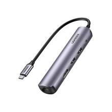 UGREEN USB C Hub Ethernet HDMI, USB C Multiport Adapter with RJ45 port, 5Gbps, 4K HDMI, USB 3.0, 100W Power Charging, Compatible with Macboo