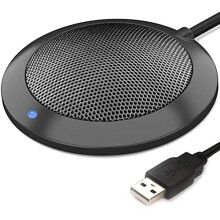 Conference USB Microphone for Computer, TKGOU Plug & Play Omnidirectional Boundary Condenser PC Microphones for Streaming,VoIP Calls,Skype,C