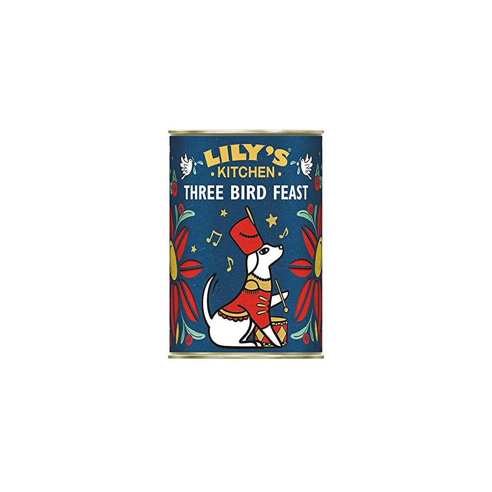 Lily's Kitchen Christmas Three Bird Feast - Complete Wet Dog Food (6 X 400G)